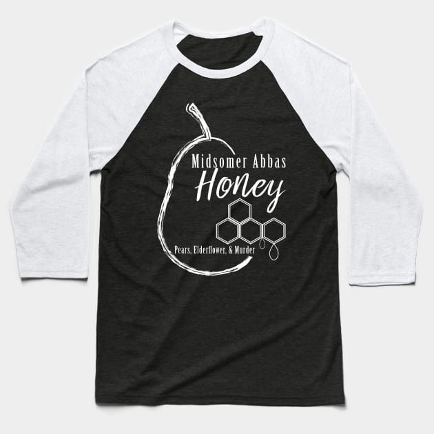 Pears, Honey, & Murder! Baseball T-Shirt by Sandi Van Winkle_Illustration